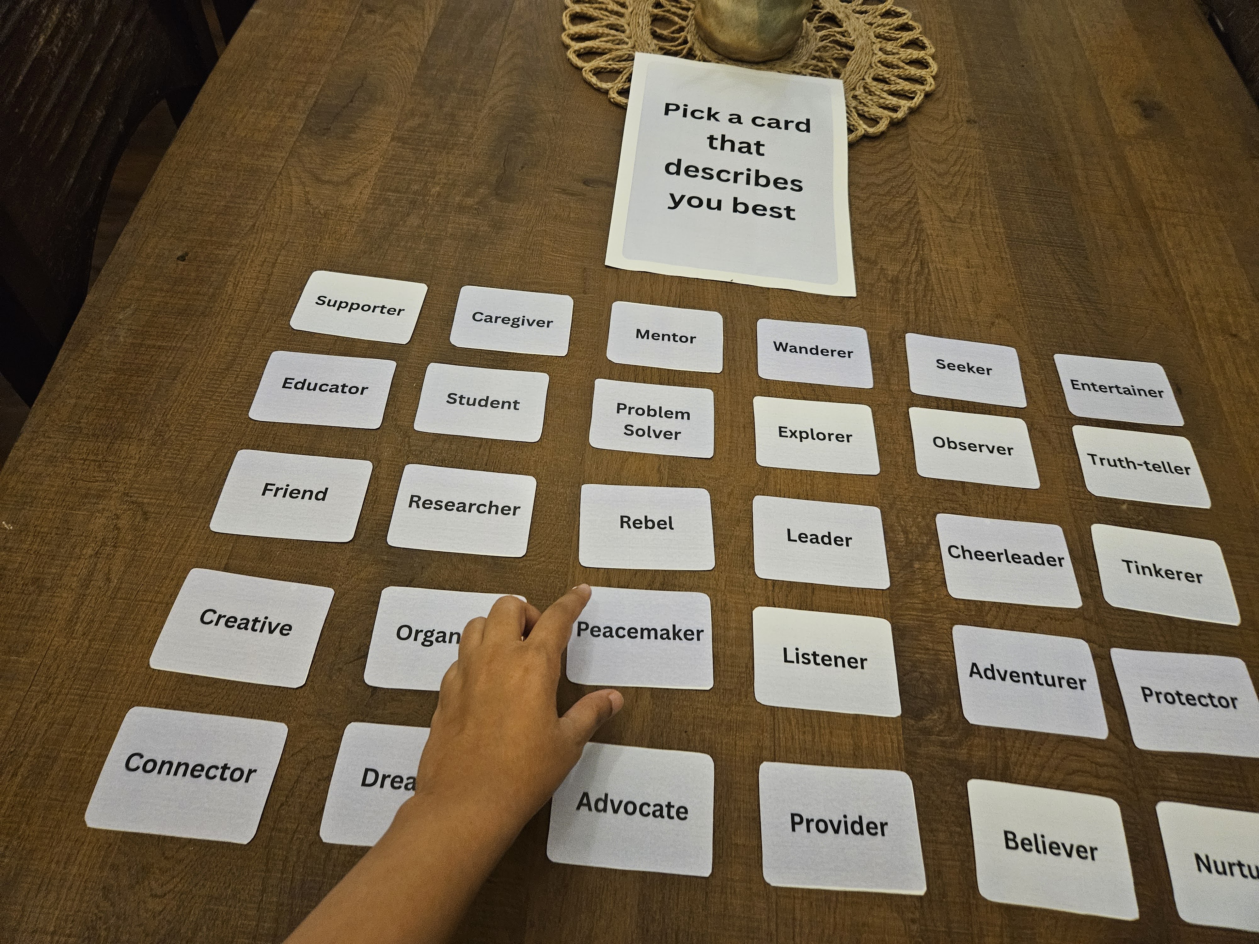 Workshop activity - Pick a card that describes you best